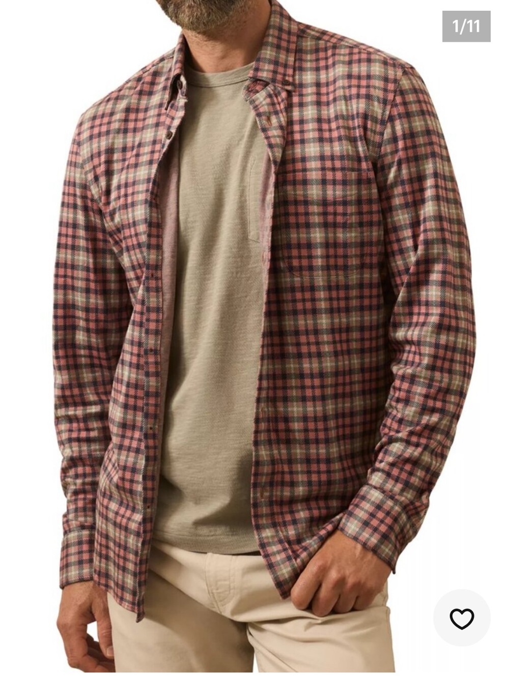 FAHERTY Coastline Knit Shirt Redstone Forest Plaid Size XXL, NWT